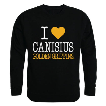 I Love Canisius College Golden Griffins Crewneck Pullover Sweatshirt Sweater-Campus-Wardrobe