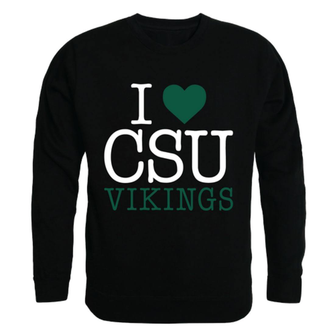 I Love CSU Cleveland State University Vikings Crewneck Pullover Sweatshirt Sweater-Campus-Wardrobe
