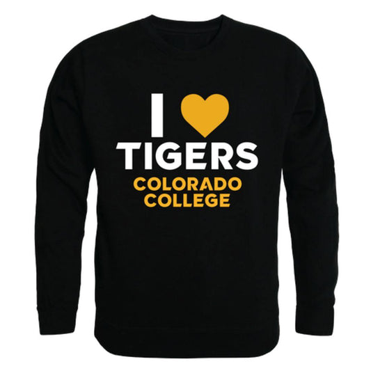 I Love Colorado College CC Tigers Crewneck Pullover Sweatshirt Sweater-Campus-Wardrobe
