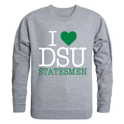 I Love DSU Delta State University Statesmen Crewneck Pullover Sweatshirt Sweater-Campus-Wardrobe