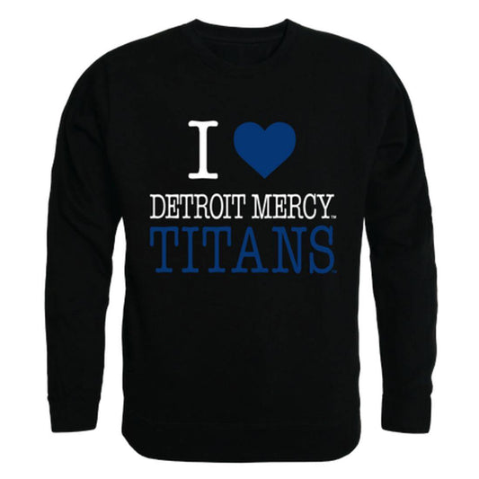 I Love UDM University of Detroit Mercy Titans Crewneck Pullover Sweatshirt Sweater-Campus-Wardrobe