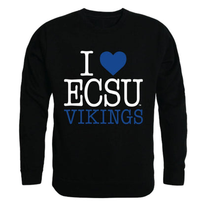 I Love ECSU Elizabeth City State University Vikings Crewneck Pullover Sweatshirt Sweater-Campus-Wardrobe