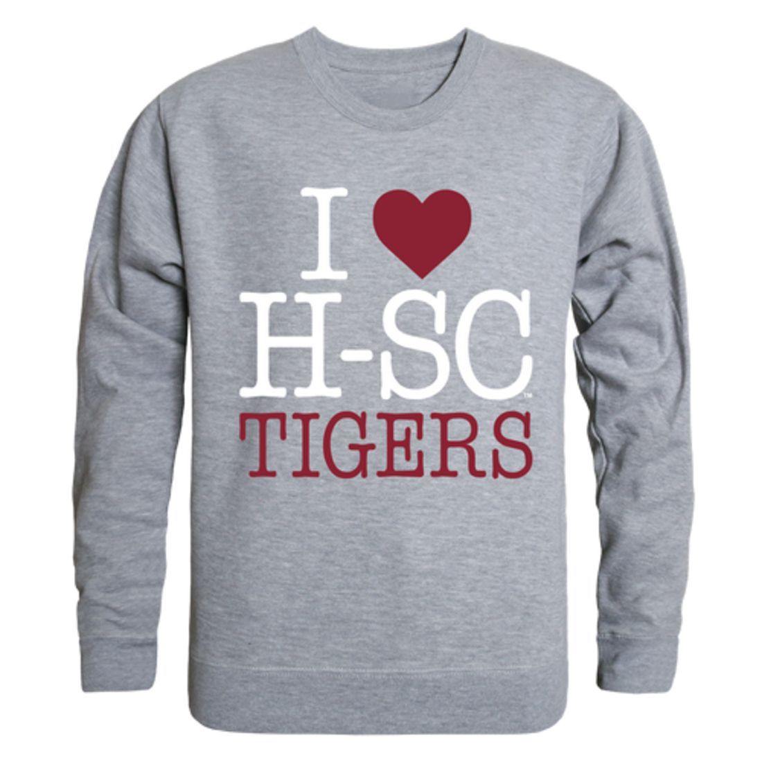 I Love HSC Hampden-Sydney College Tigers Crewneck Pullover Sweatshirt Sweater-Campus-Wardrobe