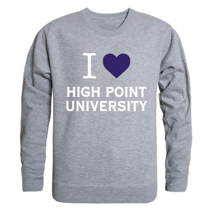 I Love HPU High Point University Panthers Crewneck Pullover Sweatshirt Sweater-Campus-Wardrobe