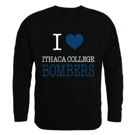 I Love Ithaca College Bombers Crewneck Pullover Sweatshirt Sweater-Campus-Wardrobe