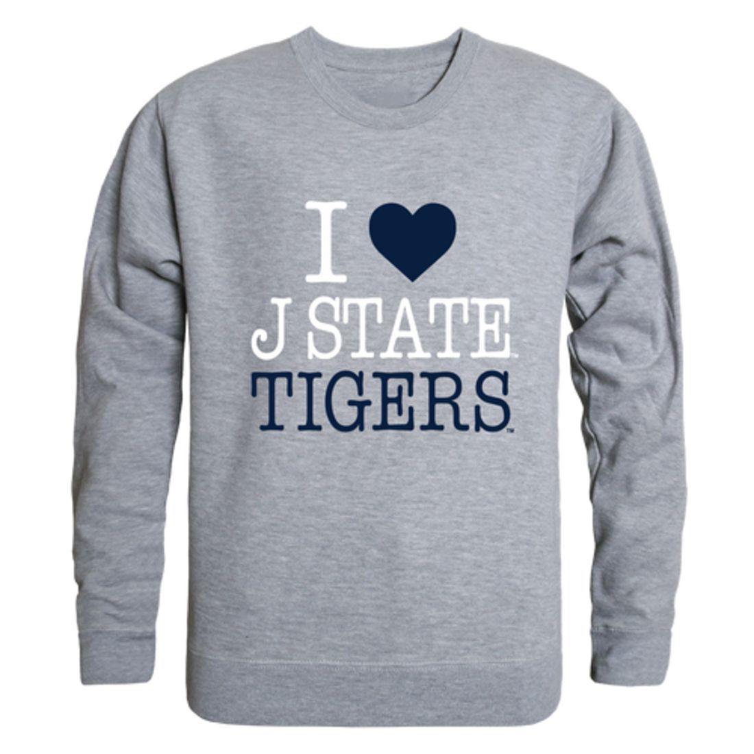 I Love JSU Jackson State University Tigers Crewneck Pullover Sweatshirt Sweater-Campus-Wardrobe