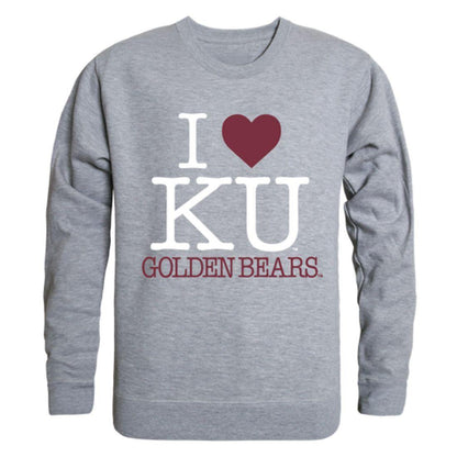 I Love Kutztown University of Pennsylvania Golden Bears Crewneck Pullover Sweatshirt Sweater-Campus-Wardrobe
