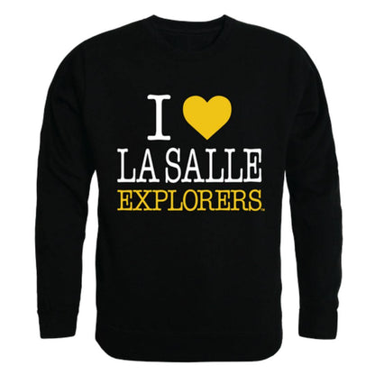 I Love La Salle University Explorers Crewneck Pullover Sweatshirt Sweater-Campus-Wardrobe