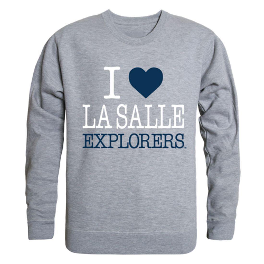 I Love La Salle University Explorers Crewneck Pullover Sweatshirt Sweater-Campus-Wardrobe