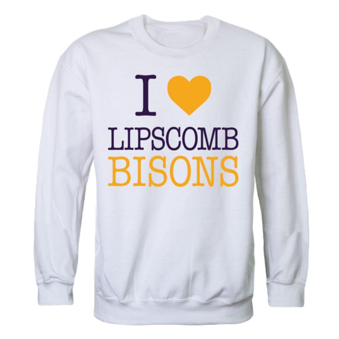 I Love Lipscomb University Bisons Crewneck Pullover Sweatshirt Sweater-Campus-Wardrobe