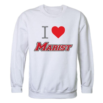 I Love Marist College Red Foxes Crewneck Pullover Sweatshirt Sweater-Campus-Wardrobe