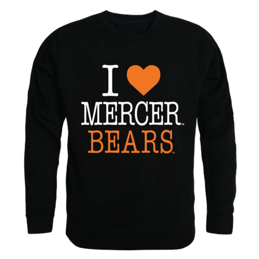 I Love Mercer University Bears Crewneck Pullover Sweatshirt Sweater-Campus-Wardrobe