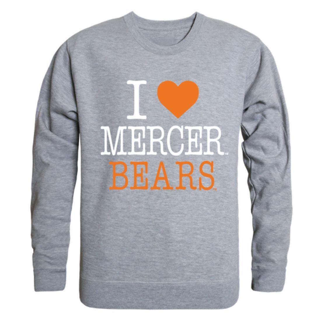 I Love Mercer University Bears Crewneck Pullover Sweatshirt Sweater-Campus-Wardrobe