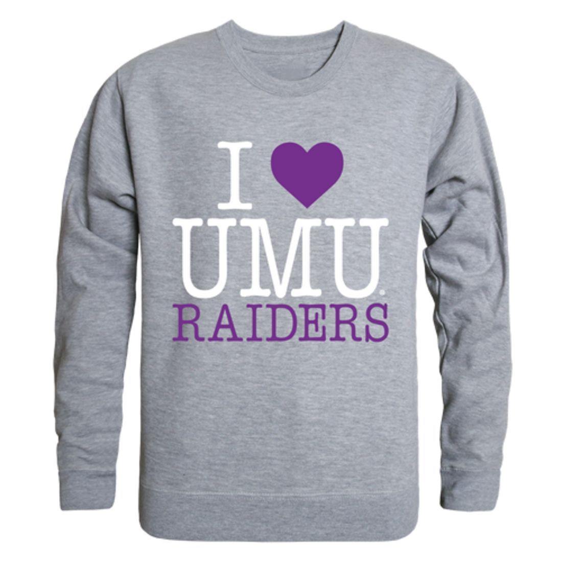I Love University of Mount Union Raiders Crewneck Pullover Sweatshirt Sweater-Campus-Wardrobe