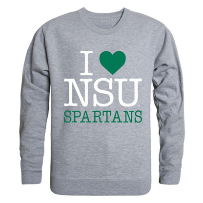 I Love NSU Norfolk State University Spartans Crewneck Pullover Sweatshirt Sweater-Campus-Wardrobe