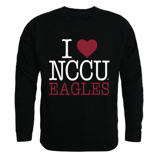 I Love NCCU North Carolina Central University Eagles Crewneck Pullover Sweatshirt Sweater-Campus-Wardrobe