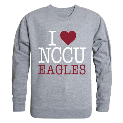 I Love NCCU North Carolina Central University Eagles Crewneck Pullover Sweatshirt Sweater-Campus-Wardrobe