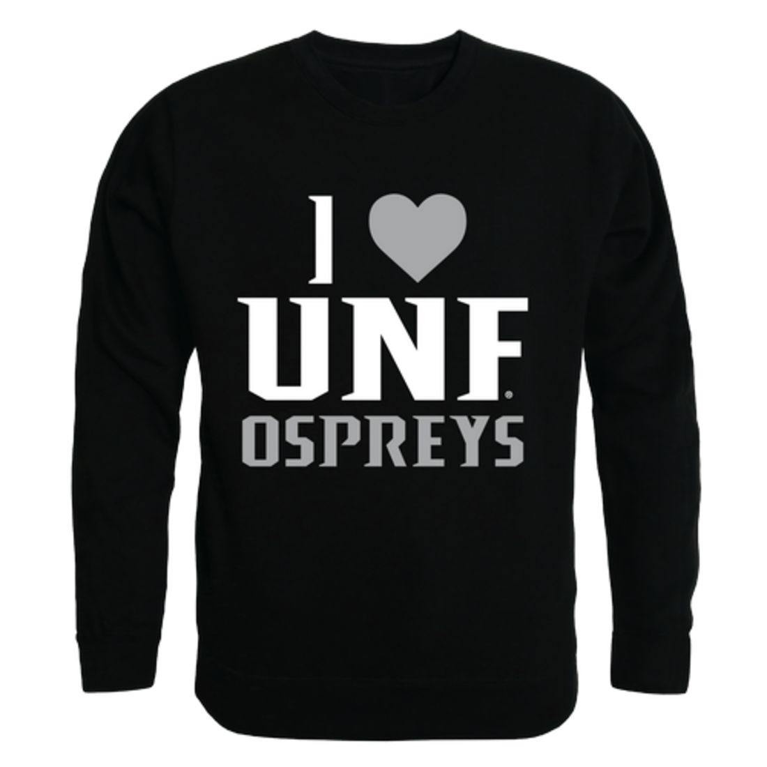I Love UNF University of North Florida Osprey Crewneck Pullover Sweatshirt Sweater-Campus-Wardrobe