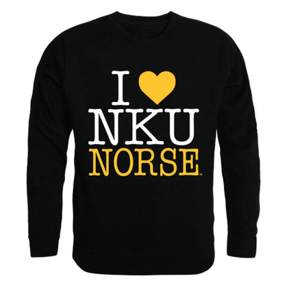 I Love NKU Northern Kentucky University Norse Crewneck Pullover Sweatshirt Sweater-Campus-Wardrobe