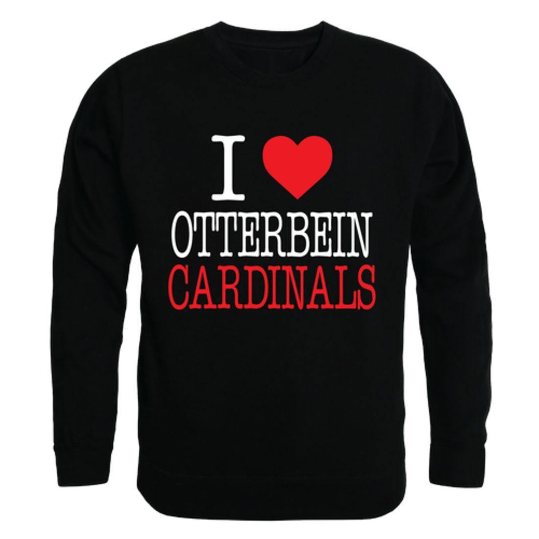 Otterbein University I Love Crewneck Pullover Sweatshirt Sweater-Campus-Wardrobe