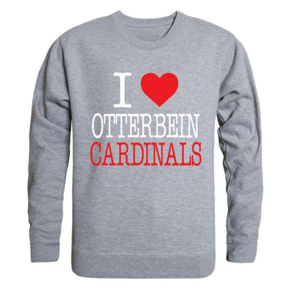 Otterbein University I Love Crewneck Pullover Sweatshirt Sweater-Campus-Wardrobe