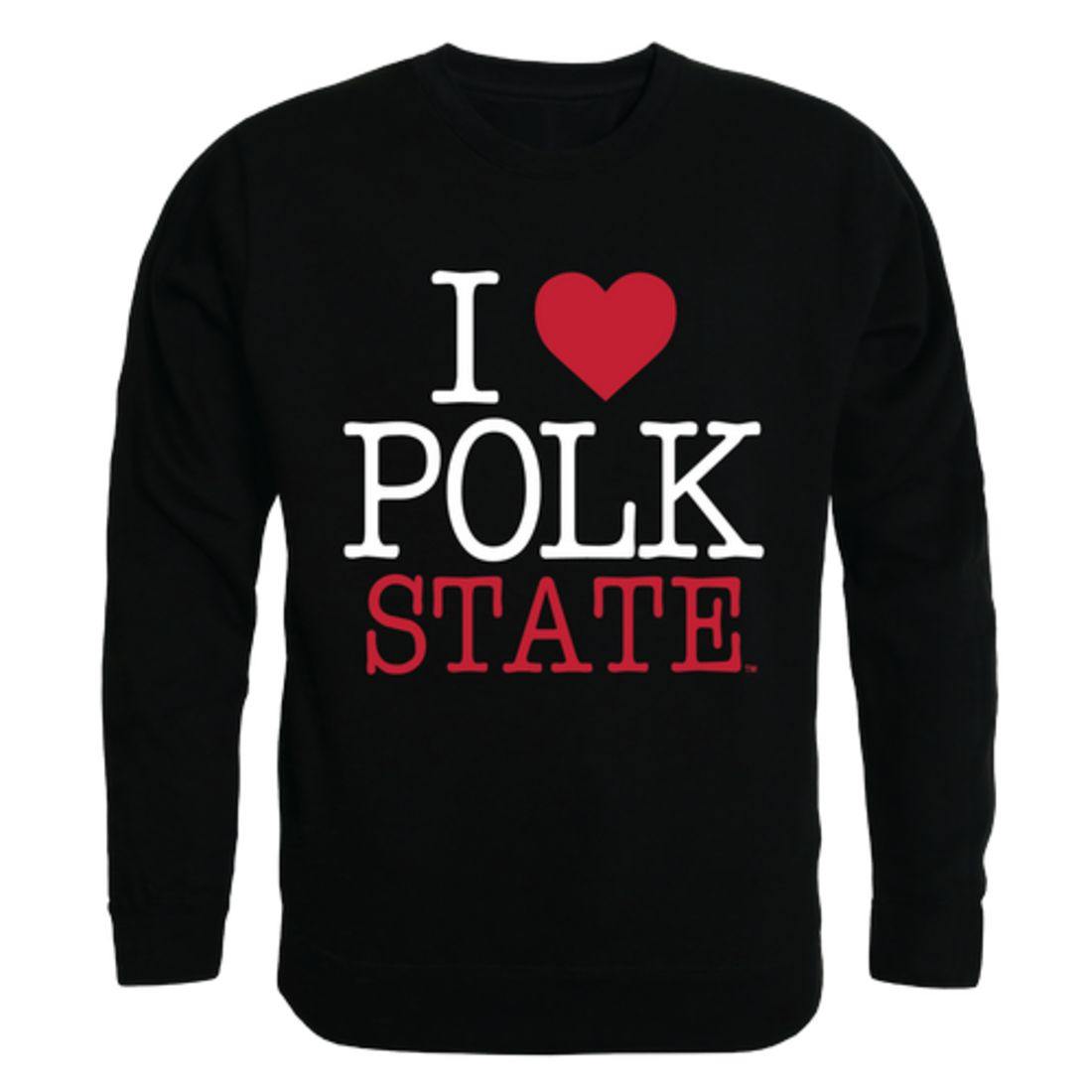 I Love Polk State College Eagles Crewneck Pullover Sweatshirt Sweater-Campus-Wardrobe