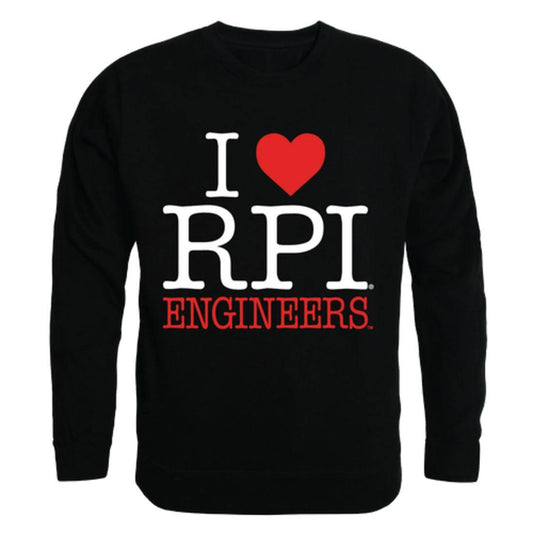I Love RPI Rensselaer Polytechnic Institute Engineers Crewneck Pullover Sweatshirt Sweater-Campus-Wardrobe