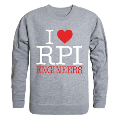 I Love RPI Rensselaer Polytechnic Institute Engineers Crewneck Pullover Sweatshirt Sweater-Campus-Wardrobe