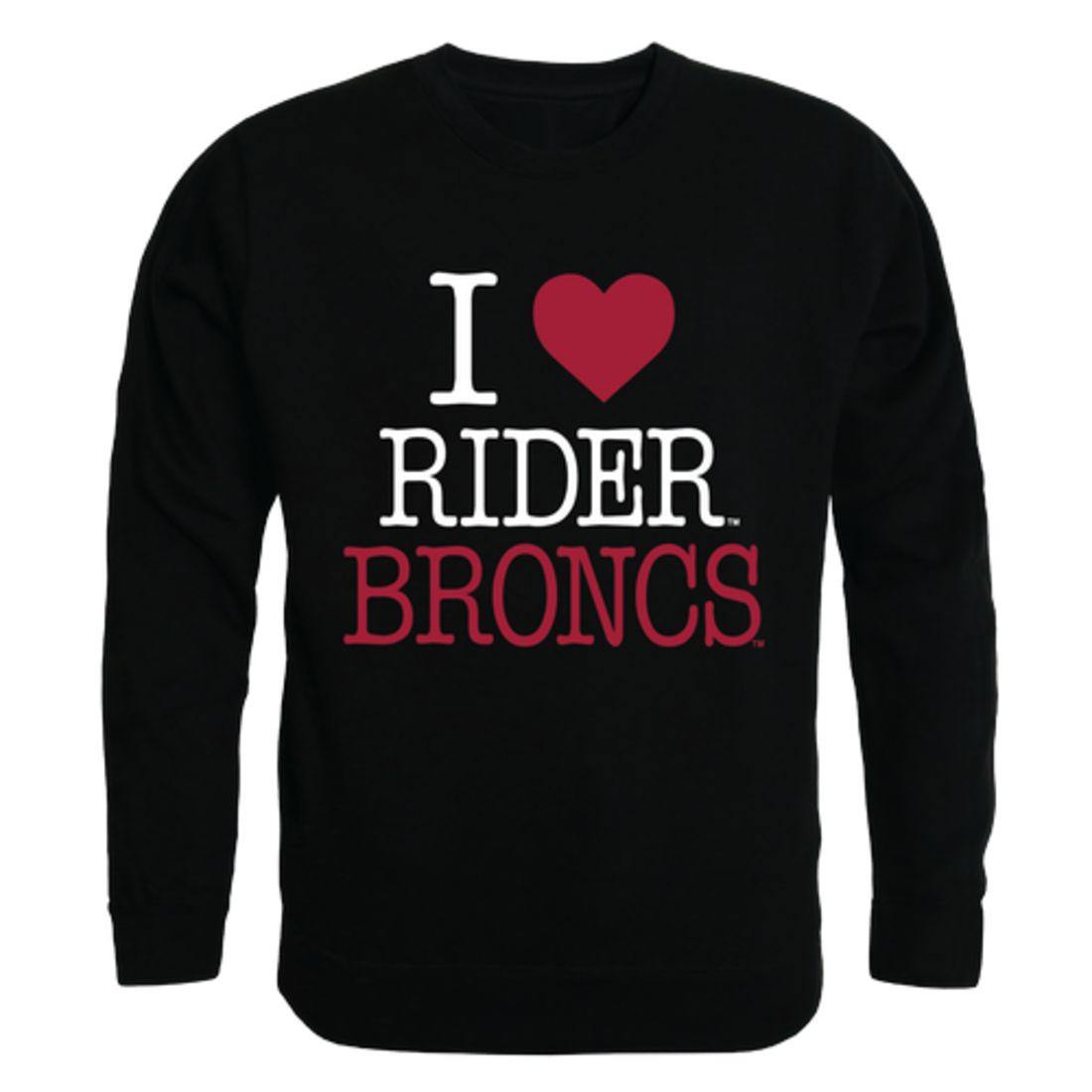 I Love Rider University Broncs Crewneck Pullover Sweatshirt Sweater-Campus-Wardrobe