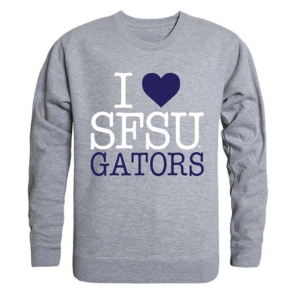 I Love SFSU San Francisco State University Gators Crewneck Pullover Sweatshirt Sweater-Campus-Wardrobe