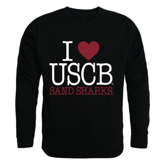 I Love USCB University of South Carolina Beaufort Sand Sharks Crewneck Pullover Sweatshirt Sweater-Campus-Wardrobe