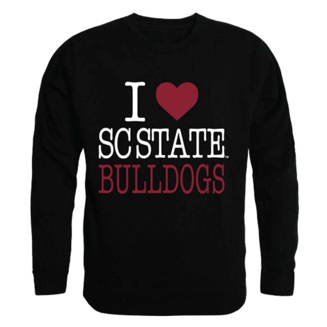 I Love South Carolina State University Bulldogs Crewneck Pullover Sweatshirt Sweater-Campus-Wardrobe