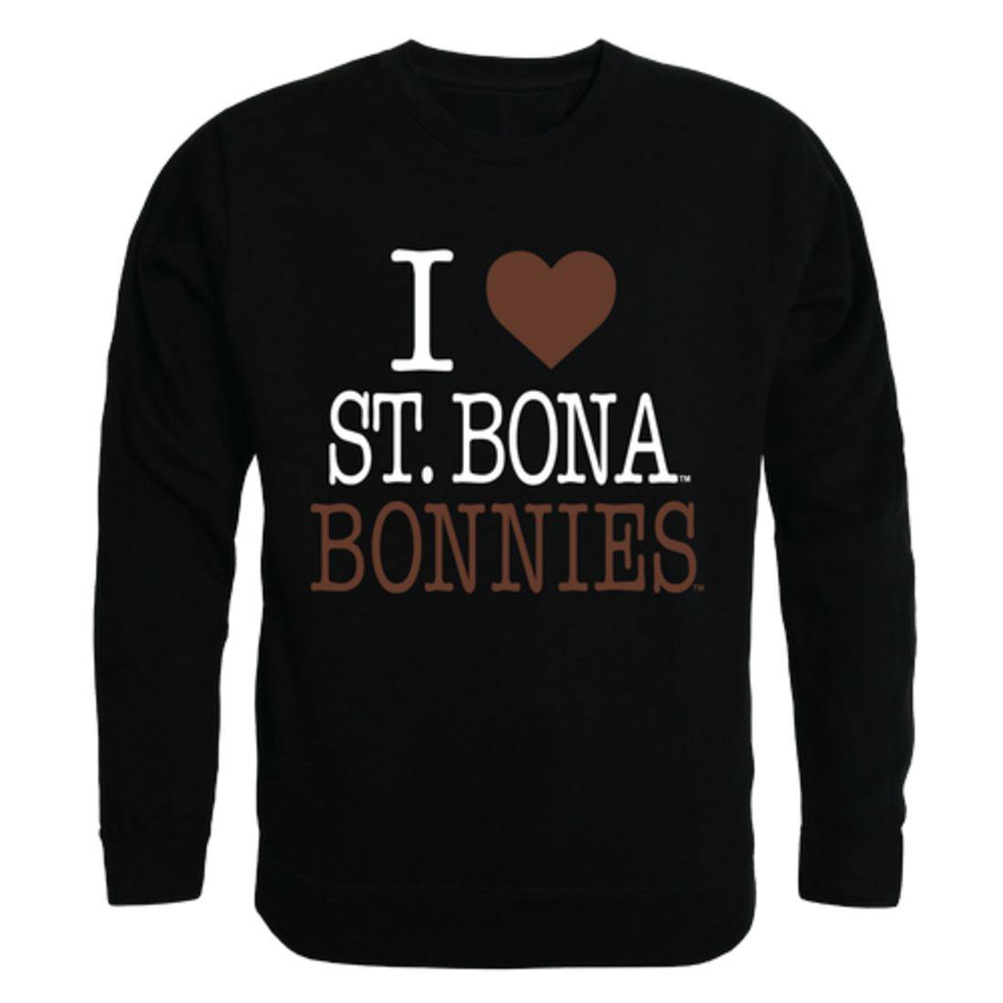 I Love SBU St. Bonaventure University Bonnies Crewneck Pullover Sweatshirt Sweater-Campus-Wardrobe