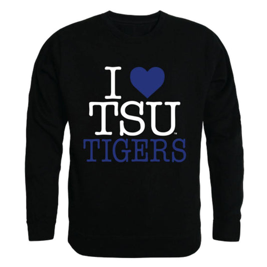 I Love TSU Tennessee State University Tigers Crewneck Pullover Sweatshirt Sweater-Campus-Wardrobe