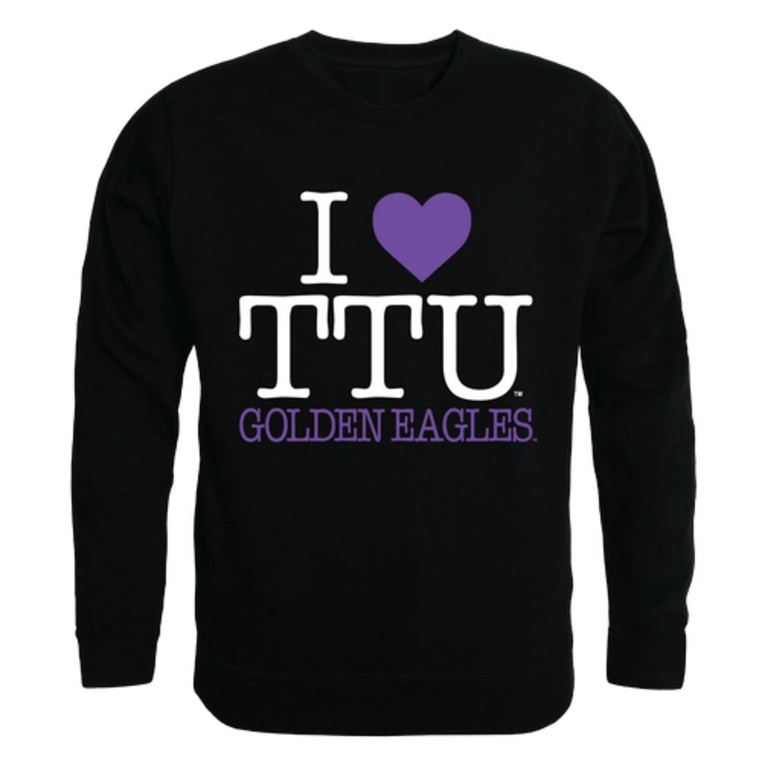 I Love TTU Tennessee Tech University Golden Eagles Crewneck Pullover Sweatshirt Sweater-Campus-Wardrobe