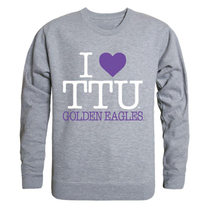 I Love TTU Tennessee Tech University Golden Eagles Crewneck Pullover Sweatshirt Sweater-Campus-Wardrobe