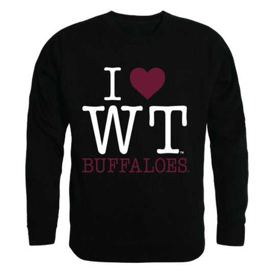 I Love WTAMU West Texas A&M University Buffaloes Crewneck Pullover Sweatshirt Sweater-Campus-Wardrobe