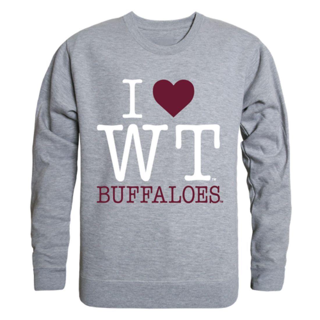 I Love WTAMU West Texas A&M University Buffaloes Crewneck Pullover Sweatshirt Sweater-Campus-Wardrobe
