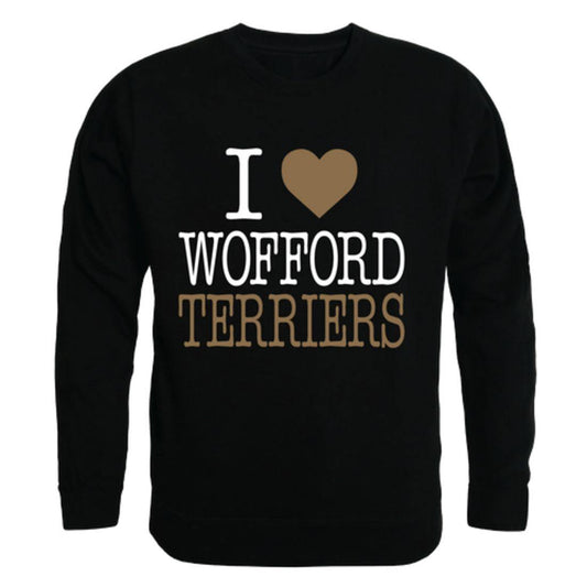 I Love Wofford College Terriers Crewneck Pullover Sweatshirt Sweater-Campus-Wardrobe