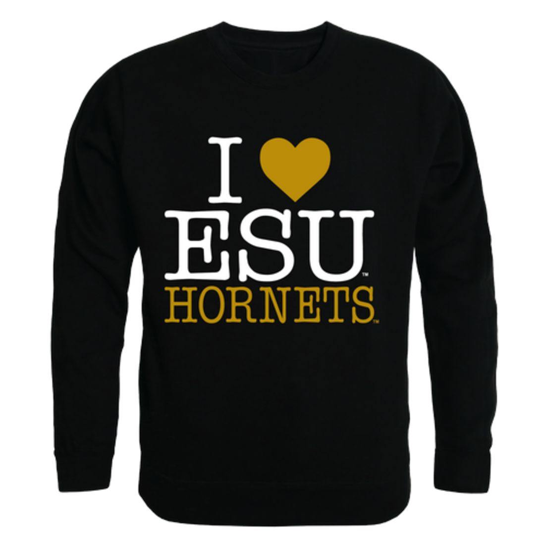 I Love Emporia State University Hornets Crewneck Pullover Sweatshirt Sweater-Campus-Wardrobe