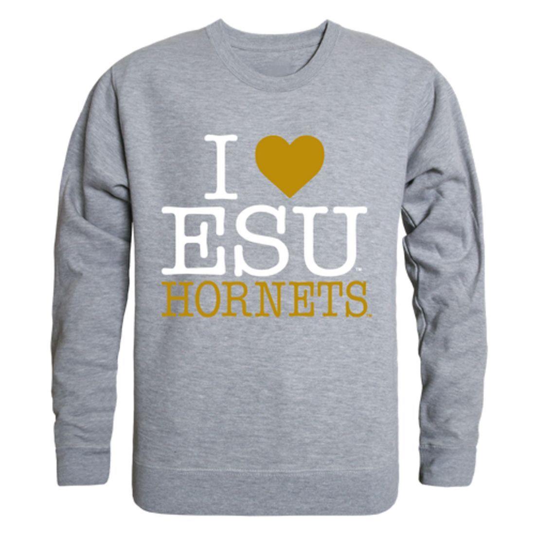 I Love Emporia State University Hornets Crewneck Pullover Sweatshirt Sweater-Campus-Wardrobe