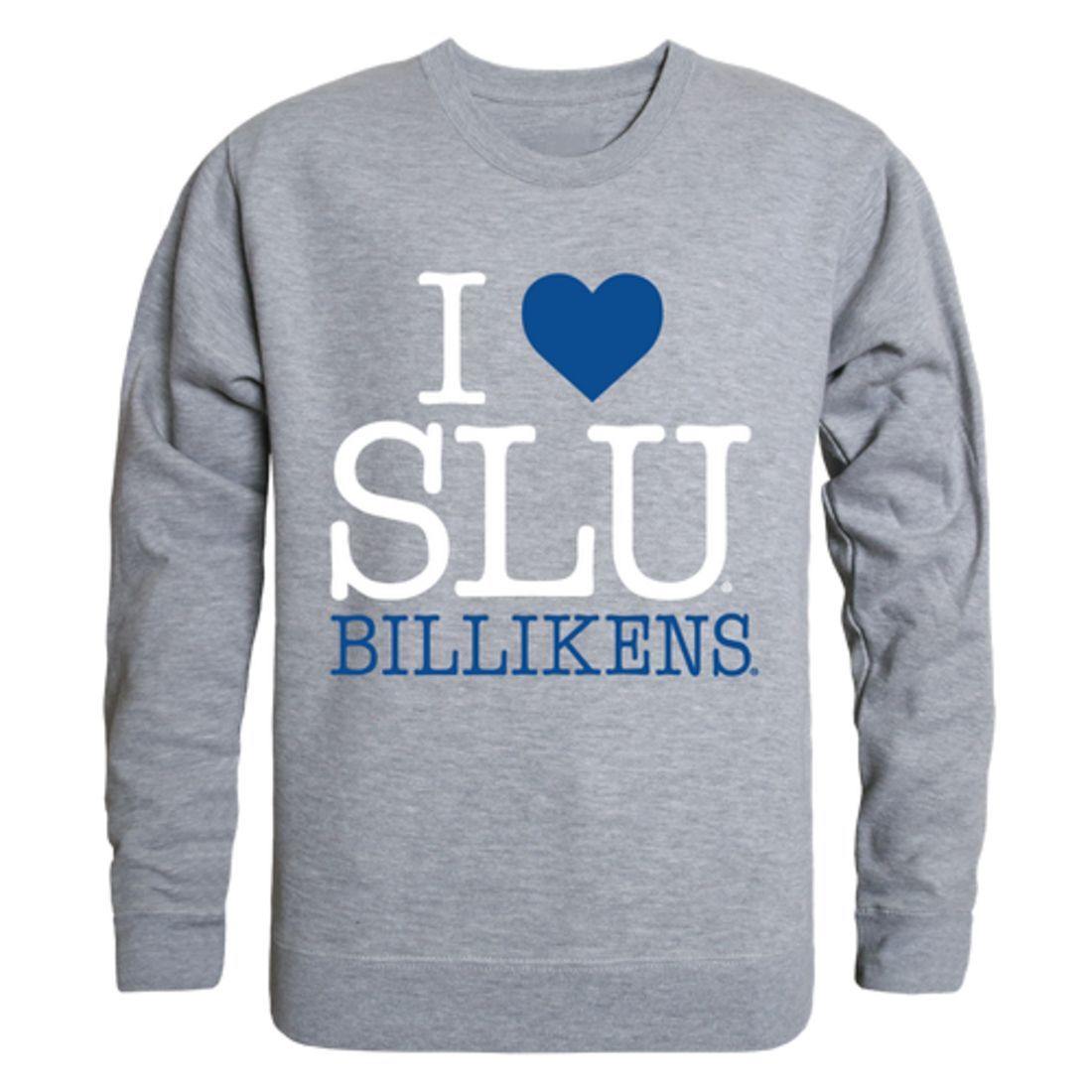 I Love SLU Saint Louis University Billikens Crewneck Pullover Sweatshirt Sweater-Campus-Wardrobe