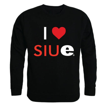I Love SIUE Southern Illinois University Edwardsville Cougars Crewneck Pullover Sweatshirt Sweater-Campus-Wardrobe