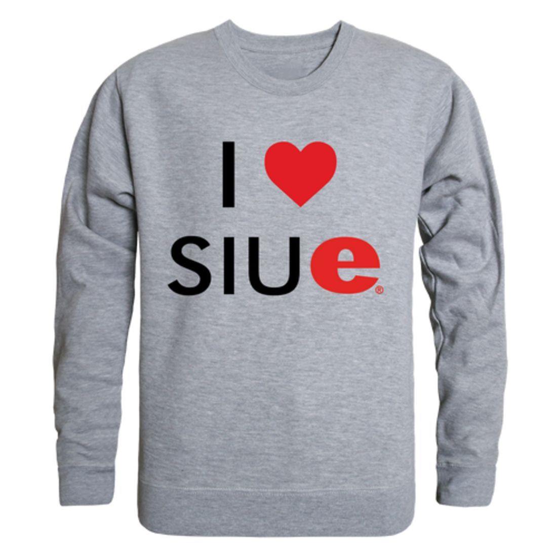 I Love SIUE Southern Illinois University Edwardsville Cougars Crewneck Pullover Sweatshirt Sweater-Campus-Wardrobe