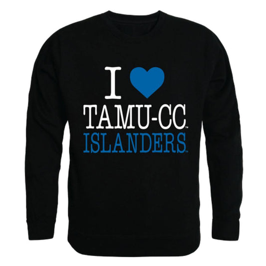 I Love TAMUCC Texas A&M University Corpus Christi Islanders Crewneck Pullover Sweatshirt Sweater-Campus-Wardrobe