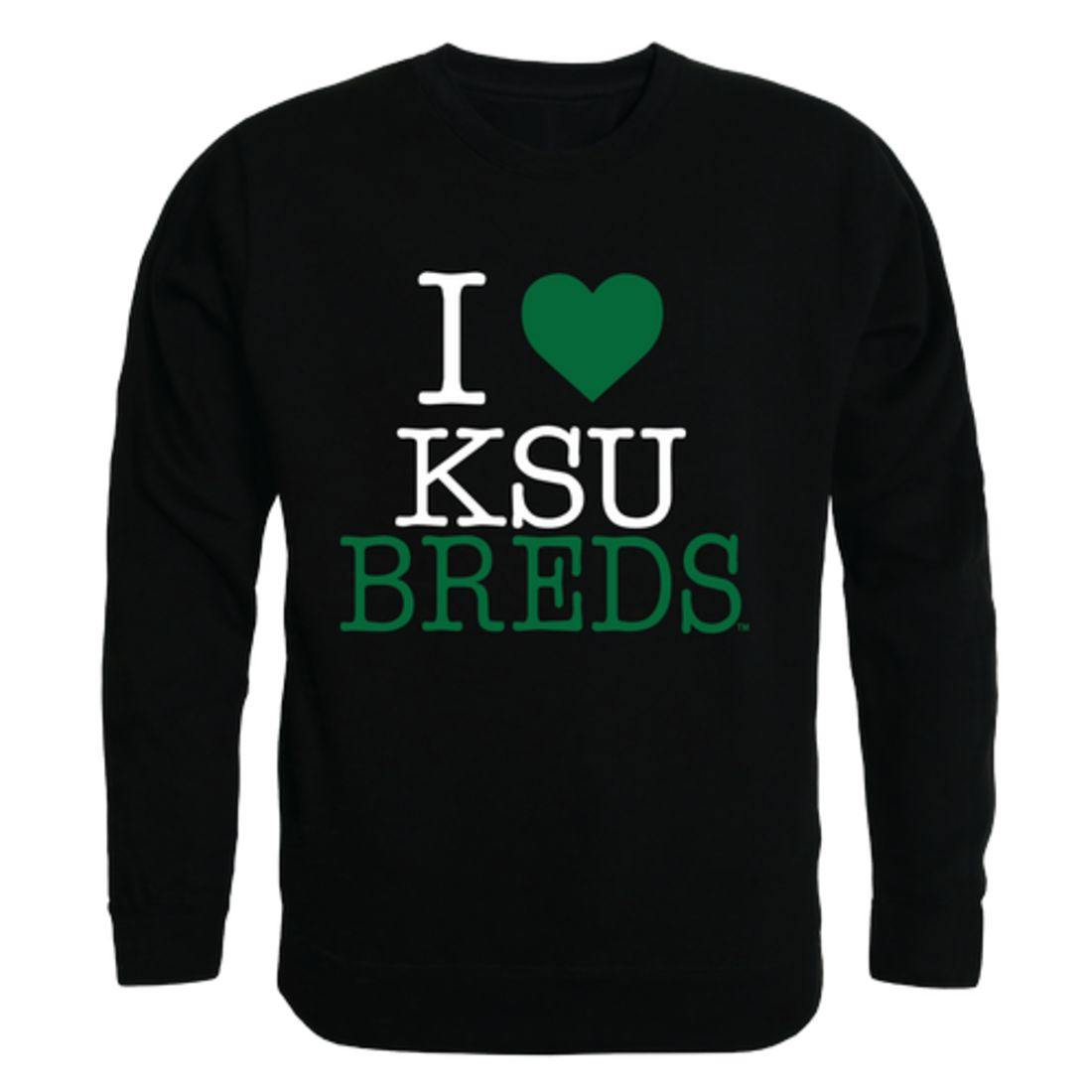 I Love KYSU Kentucky State University Thorobreds Crewneck Pullover Sweatshirt Sweater-Campus-Wardrobe