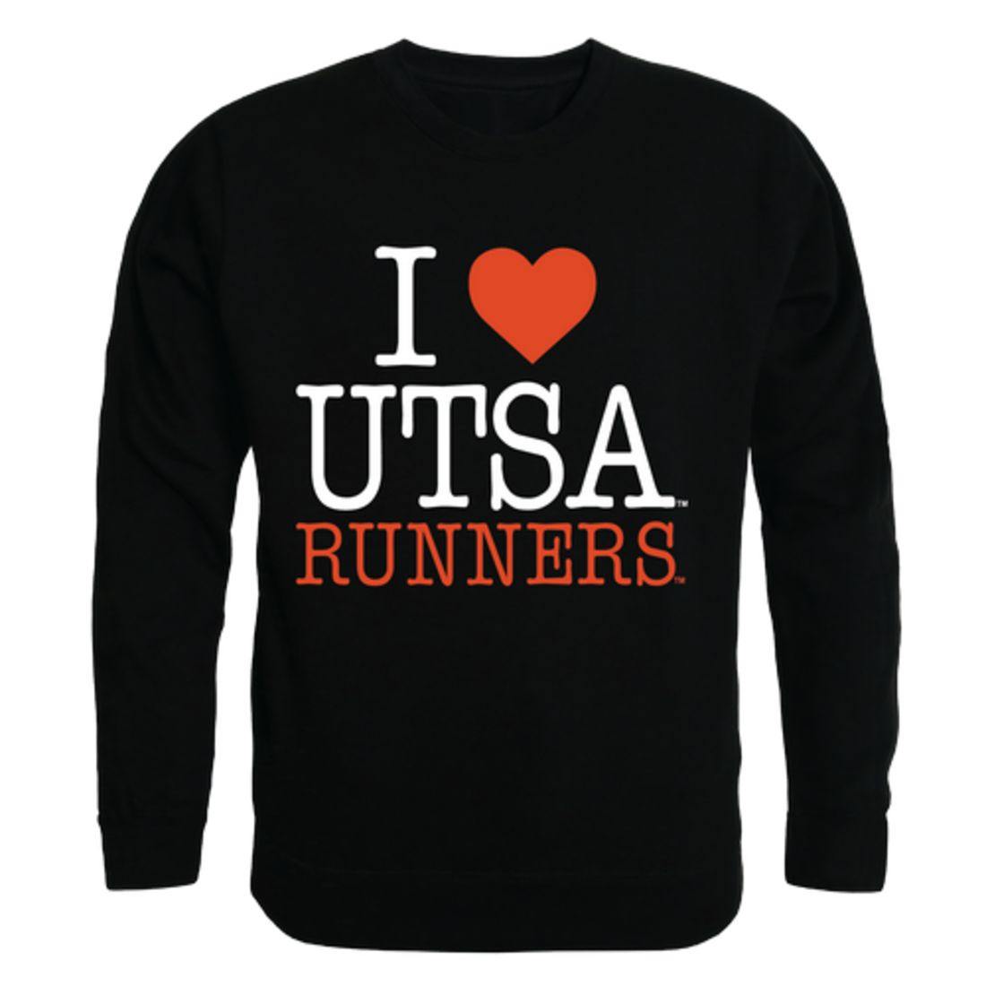 I Love UTSA University of Texas at San Antonio Roadrunners Crewneck Pullover Sweatshirt Sweater-Campus-Wardrobe