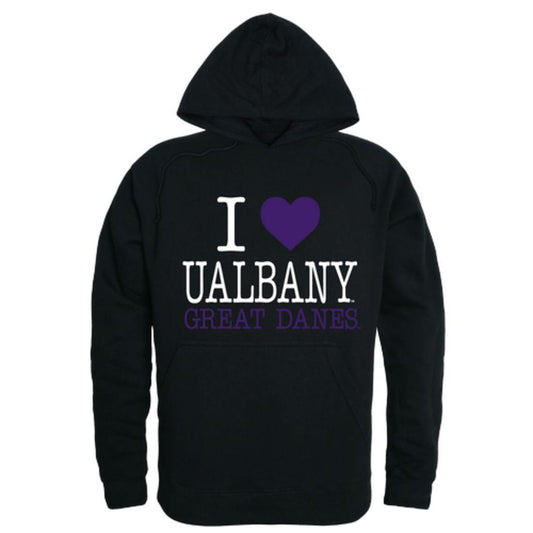 I Love UAlbany University at Albany The Great Danes Hoodie Sweatshirt-Campus-Wardrobe
