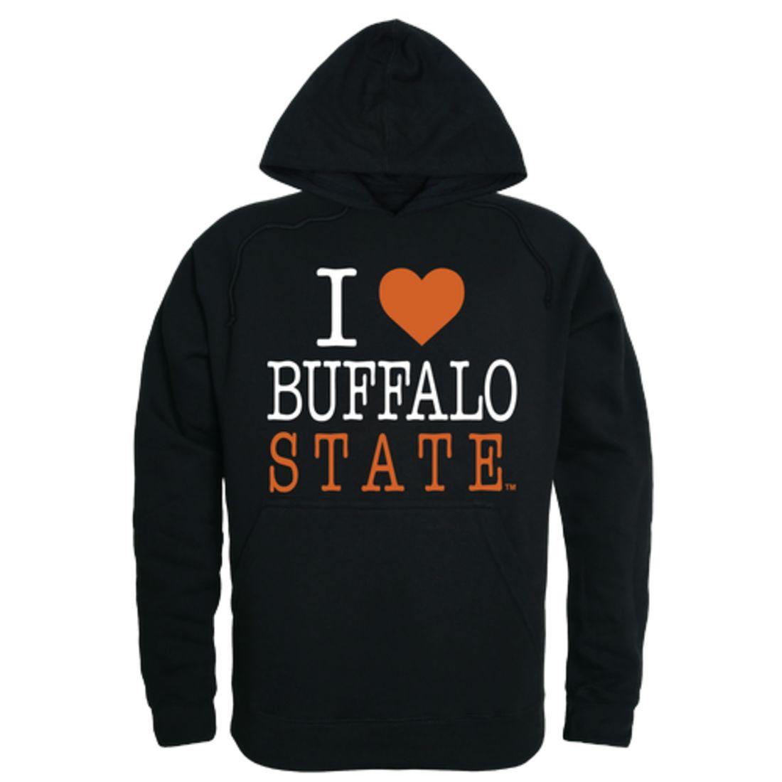 I Love SUNY Buffalo State College Bengals Hoodie Sweatshirt-Campus-Wardrobe