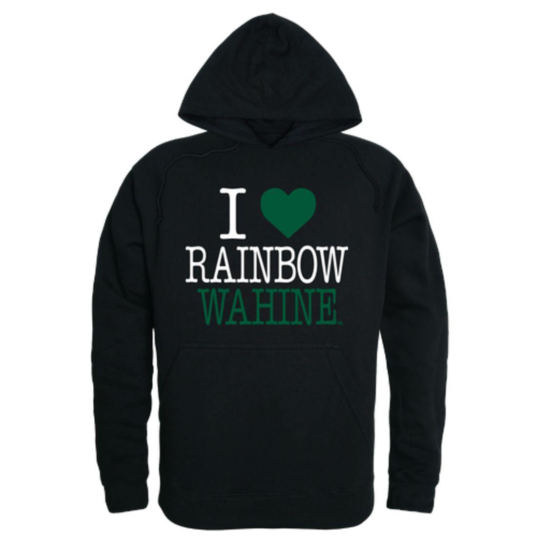 I Love University of Hawaii Rainbow Rainbow Warriors Hoodie Sweatshirt-Campus-Wardrobe